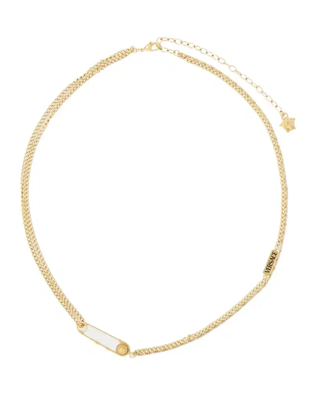 Safety Pin Double-Chain Necklace
