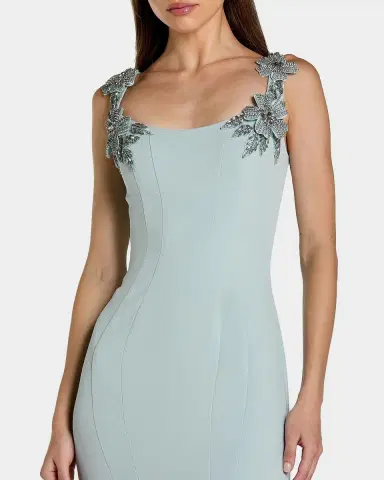 Mac Duggal Embellished Crepe Mermaid Gown | Thumbnail 3 Mac Duggal Embellished Crepe Mermaid Gown | Thumbnail 3