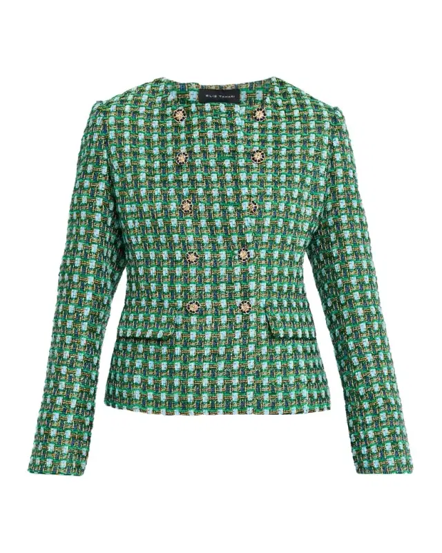 The Eleni Woven Double-Breasted Jacket