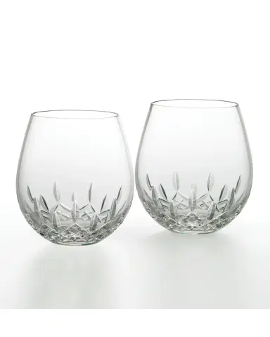 Waterford Crystal Lismore Nouveau Stemless Deep Red Wine Glasses, Set of 2 | Thumbnail 2 Waterford Crystal Lismore Nouveau Stemless Deep Red Wine Glasses, Set of 2 | Thumbnail 2