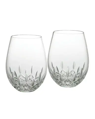 Waterford Crystal Lismore Nouveau Stemless Deep Red Wine Glasses, Set of 2 | Thumbnail 1 Waterford Crystal Lismore Nouveau Stemless Deep Red Wine Glasses, Set of 2 | Thumbnail 1