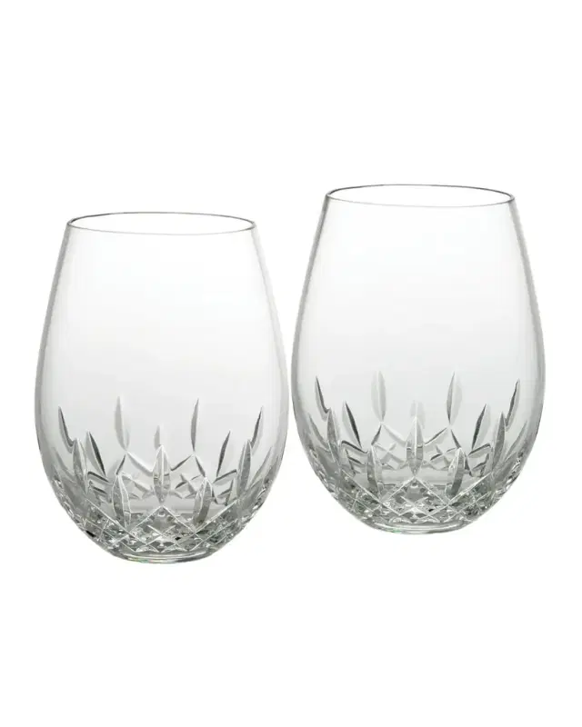 Waterford Crystal Lismore Nouveau Stemless Deep Red Wine Glasses, Set of 2