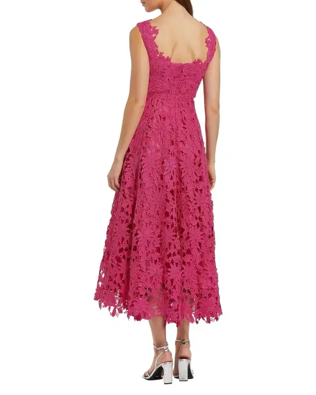 Lace A-Line Midi-Dress