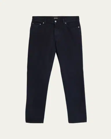 ZEGNA Men's Cotton Slim Fit Five-Pocket Pants | Thumbnail 5