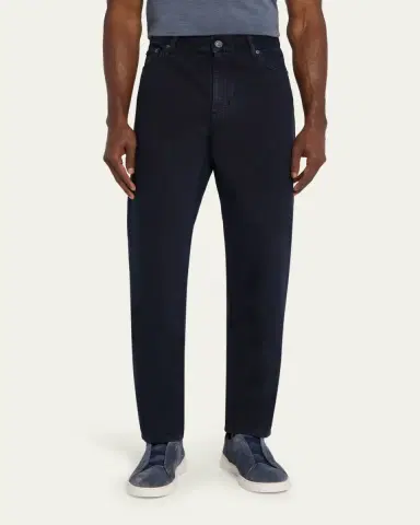 ZEGNA Men's Cotton Slim Fit Five-Pocket Pants | Thumbnail 8