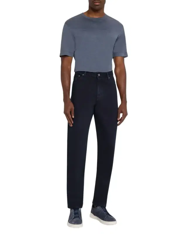 ZEGNA Men's Cotton Slim Fit Five-Pocket Pants