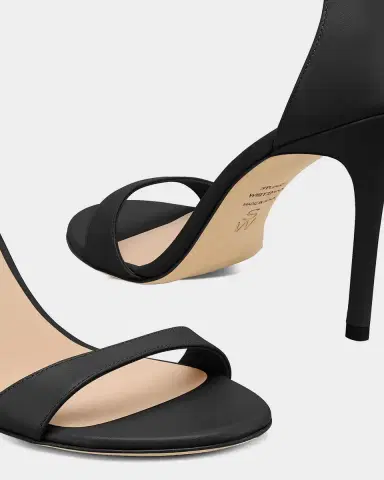Stuart Weitzman 100mm Nudist II Leather Ankle-Strap Sandals | Thumbnail 3