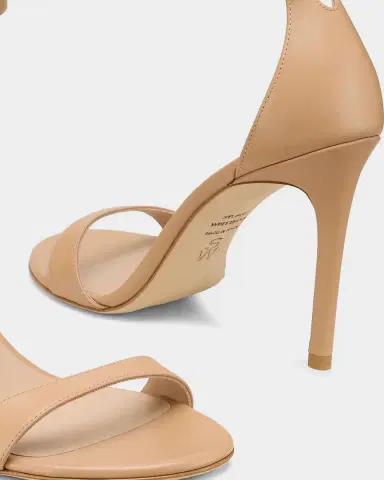 Stuart Weitzman 100mm Nudist II Leather Ankle-Strap Sandals | Thumbnail 5