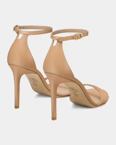 Stuart Weitzman 100mm Nudist II Leather Ankle-Strap Sandals | Thumbnail 9