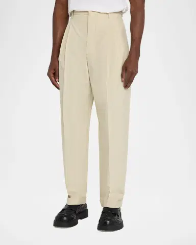 Bottega Veneta Men's Wool and Cotton Tapered-Leg Trousers | Thumbnail 3 Bottega Veneta Men's Wool and Cotton Tapered-Leg Trousers | Thumbnail 3