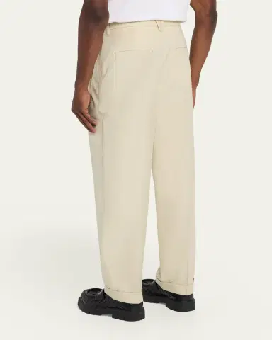 Bottega Veneta Men's Wool and Cotton Tapered-Leg Trousers | Thumbnail 7 Bottega Veneta Men's Wool and Cotton Tapered-Leg Trousers | Thumbnail 7