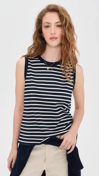 KULE The Tank Top Navy/Cream | Thumbnail 2