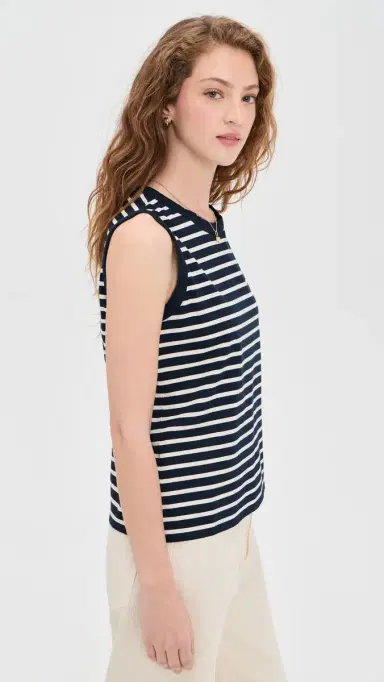 KULE The Tank Top Navy/Cream | Thumbnail 4