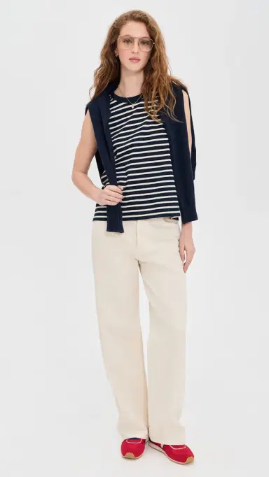 KULE The Tank Top Navy/Cream | Thumbnail 5