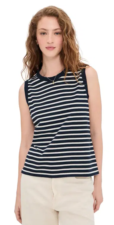 KULE The Tank Top Navy/Cream | Thumbnail 1