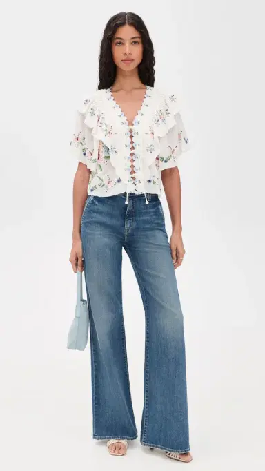 Sea Serafina Embroidered Top Cream | Thumbnail 5