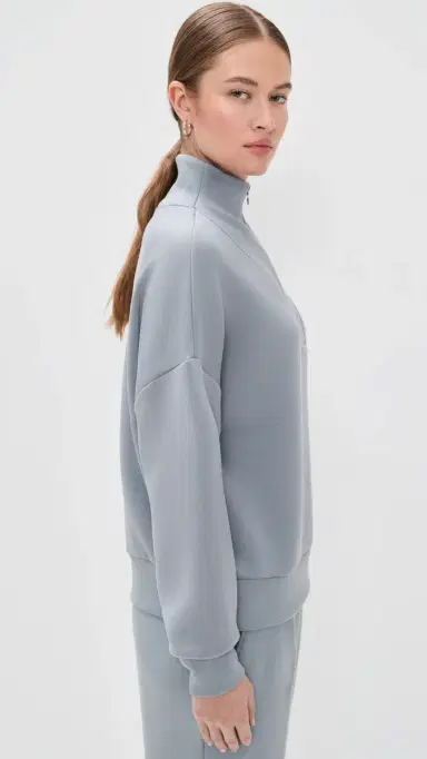 Varley Hawley Half Zip Sweatshirt Wind Blue | Thumbnail 4