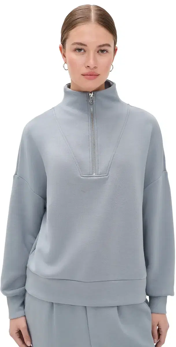Varley Hawley Half Zip weatshirt Wind Blue