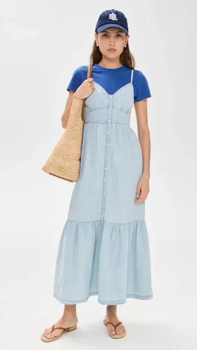 XÍRENA Greta Dress Air Blue | Thumbnail 5