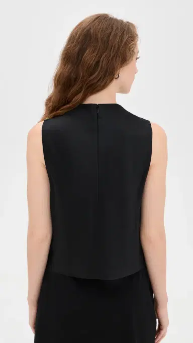 Vince Cropped Cowl Neck Top Black S | Thumbnail 3 Vince Cropped Cowl Neck Top Black S | Thumbnail 3