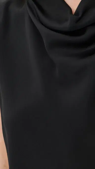 Vince Cropped Cowl Neck Top Black S | Thumbnail 6 Vince Cropped Cowl Neck Top Black S | Thumbnail 6