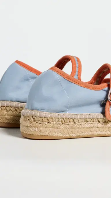 Naguisa Peonia Mary Jane Flats Light Blue/Orange 36 | Thumbnail 4