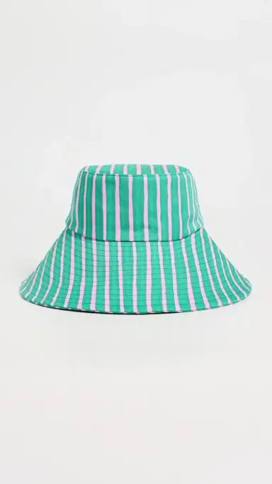 Marimekko Rondel Piccolo Kioski Hat Green/Light Pink | Thumbnail 2