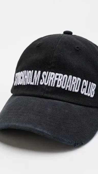 STOCKHOLM SURFBOARD CLUB Logo Cap Black One Size | Thumbnail 4