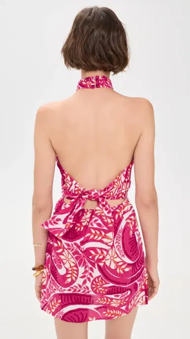 Poupette St Barth Manon Mini Dress Pink Holy Snake | Thumbnail 3