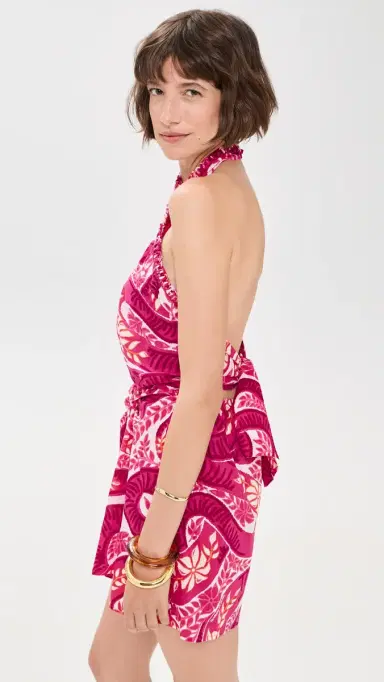 Poupette St Barth Manon Mini Dress Pink Holy Snake | Thumbnail 4