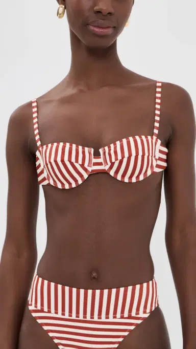 Bananhot Chess Bikini Top Russet tripes | Thumbnail 2