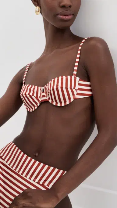 Bananhot Chess Bikini Top Russet tripes | Thumbnail 5