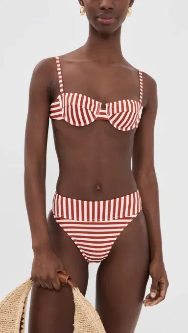Bananhot Chess Bikini Top Russet tripes | Thumbnail 6