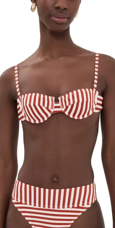 Bananhot Chess Bikini Top Russet tripes | Thumbnail 1