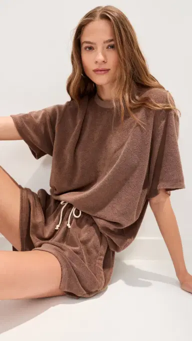 LE BOP Farrah Terry Tee Chocolate S | Thumbnail 2 LE BOP Farrah Terry Tee Chocolate S | Thumbnail 2