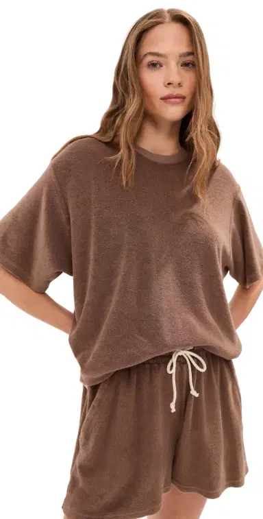 LE BOP Farrah Terry Tee Chocolate S | Thumbnail 1 LE BOP Farrah Terry Tee Chocolate S | Thumbnail 1