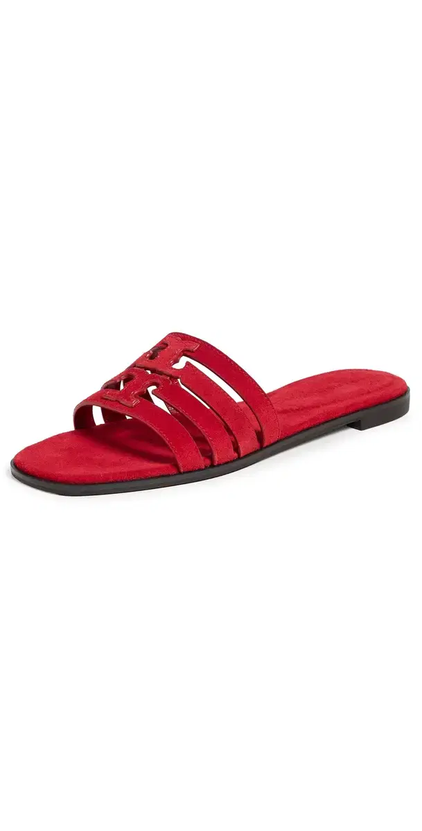 Tory Burch Ines Cage Slides Toucan Red