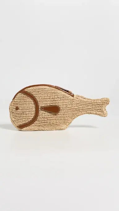 STAUD Pesce Clutch Natural/Tan One Size | Thumbnail 2
