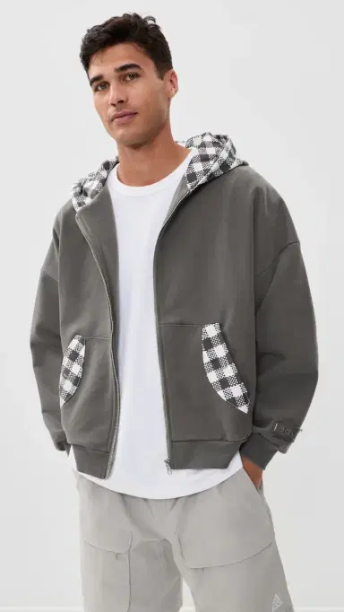 Advisry hepards Zip Hoodie Grey | Thumbnail 2