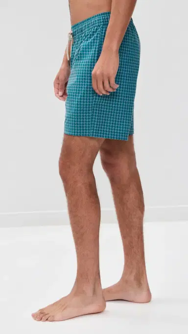Fair Harbor The Bayberry Swim Trunks 7 Teal ea Geo | Thumbnail 4