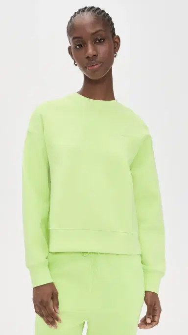 Lacoste Cotton Jersey Sweatshirt Lime Green 8 | Thumbnail 2