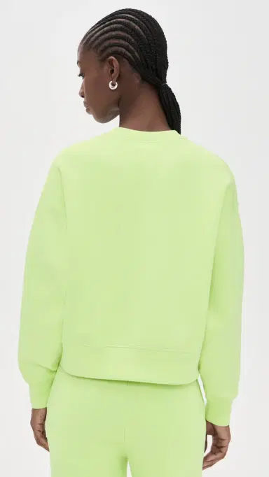 Lacoste Cotton Jersey Sweatshirt Lime Green 8 | Thumbnail 3