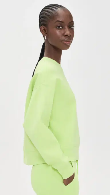 Lacoste Cotton Jersey Sweatshirt Lime Green 8 | Thumbnail 4