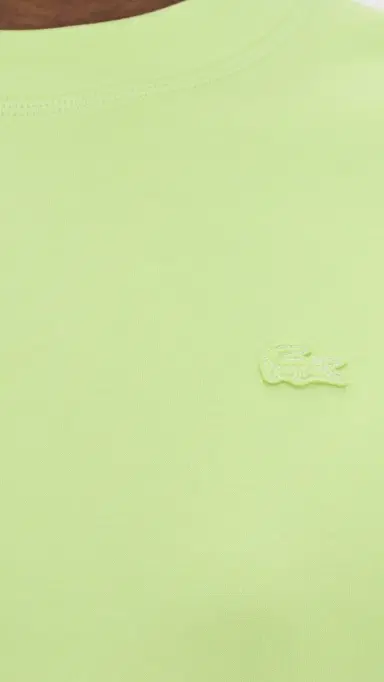 Lacoste Cotton Jersey Sweatshirt Lime Green 8 | Thumbnail 6