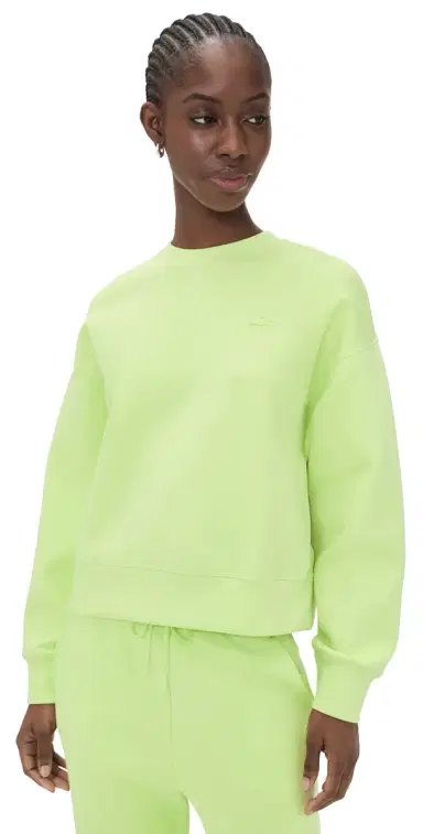 Lacoste Cotton Jersey Sweatshirt Lime Green 8 | Thumbnail 1