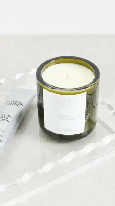 Flamingo Estate Night Blooming Jasmine and Rose Candle Green One Size | Thumbnail 5 Flamingo Estate Night Blooming Jasmine and Rose Candle Green One Size | Thumbnail 5