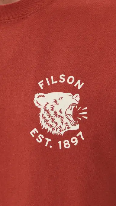 Filson Short Sleeve Bear Graphic Tee Chili Oil | Thumbnail 6 Filson Short Sleeve Bear Graphic Tee Chili Oil | Thumbnail 6