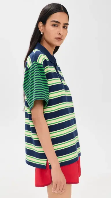 Damson Madder Zia Rugby Mix Stripe Shirt Multi | Thumbnail 4 Damson Madder Zia Rugby Mix Stripe Shirt Multi | Thumbnail 4