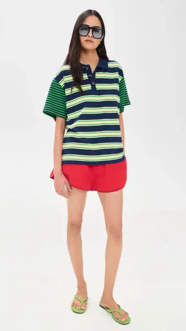 Damson Madder Zia Rugby Mix Stripe Shirt Multi | Thumbnail 5 Damson Madder Zia Rugby Mix Stripe Shirt Multi | Thumbnail 5