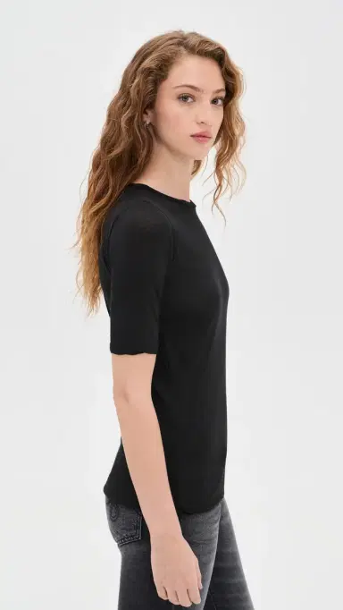 ALL THREE Victoria Tee Black L | Thumbnail 4